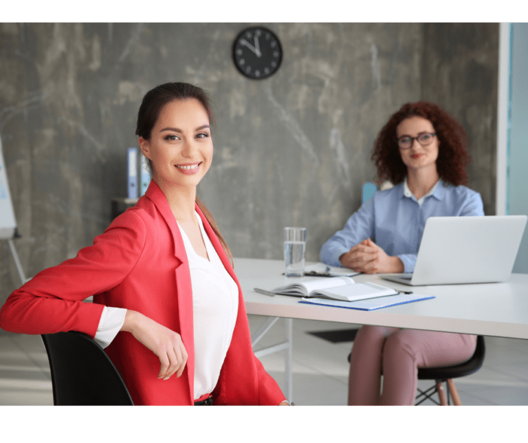 HR consultant meeting with a candidate